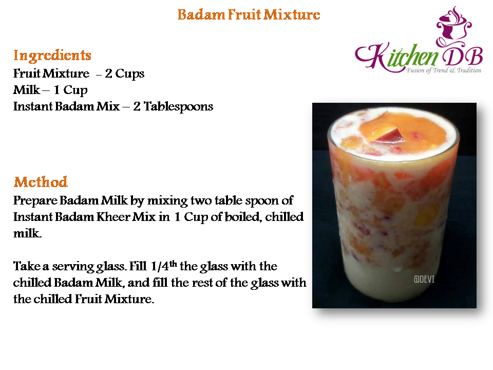 Badam Fruit Mix Recipe