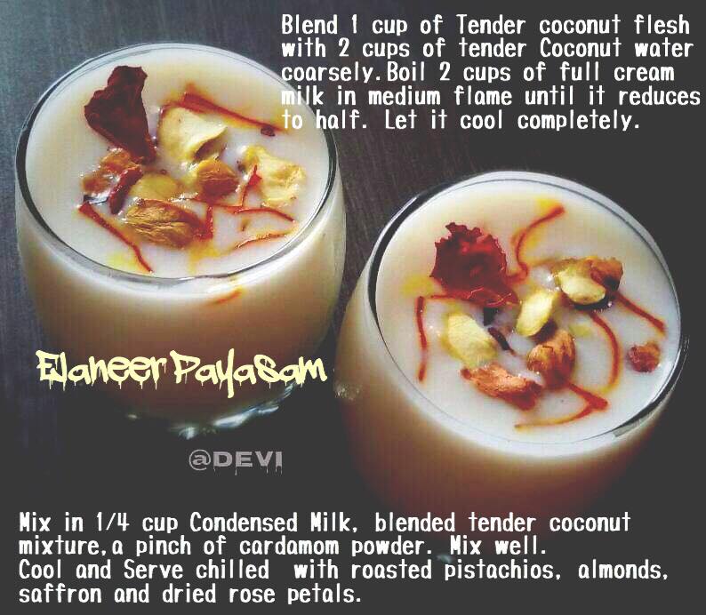 Recipe for Elaneer Payasam