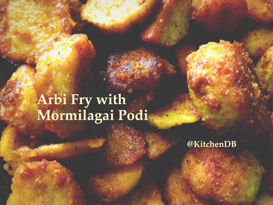 Arbi Fry with Mormilagai Podi
