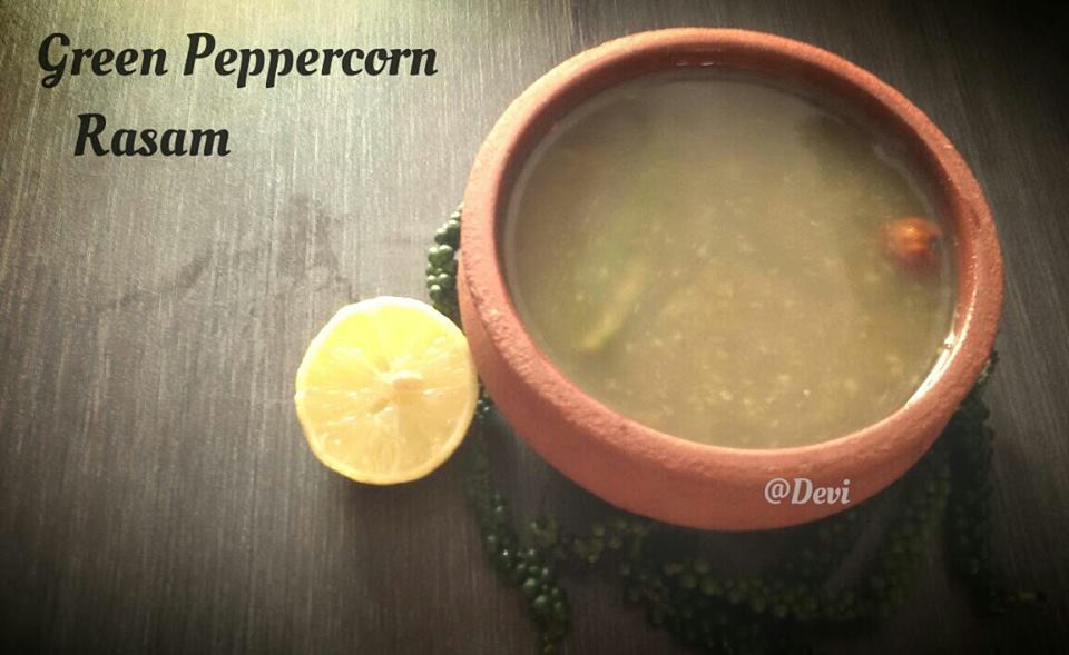 Green Peppercorns Rasam