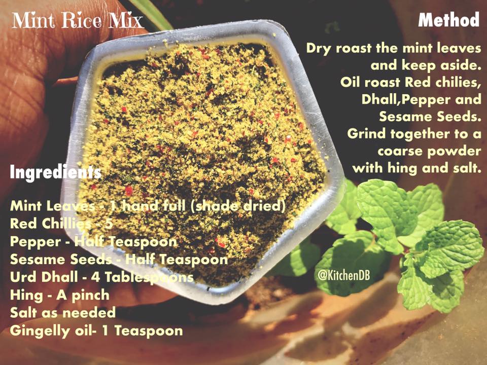 Mint Rice Mix Recipe