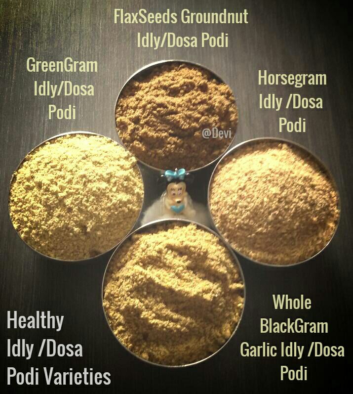 Healthy Idly Podi Varieties