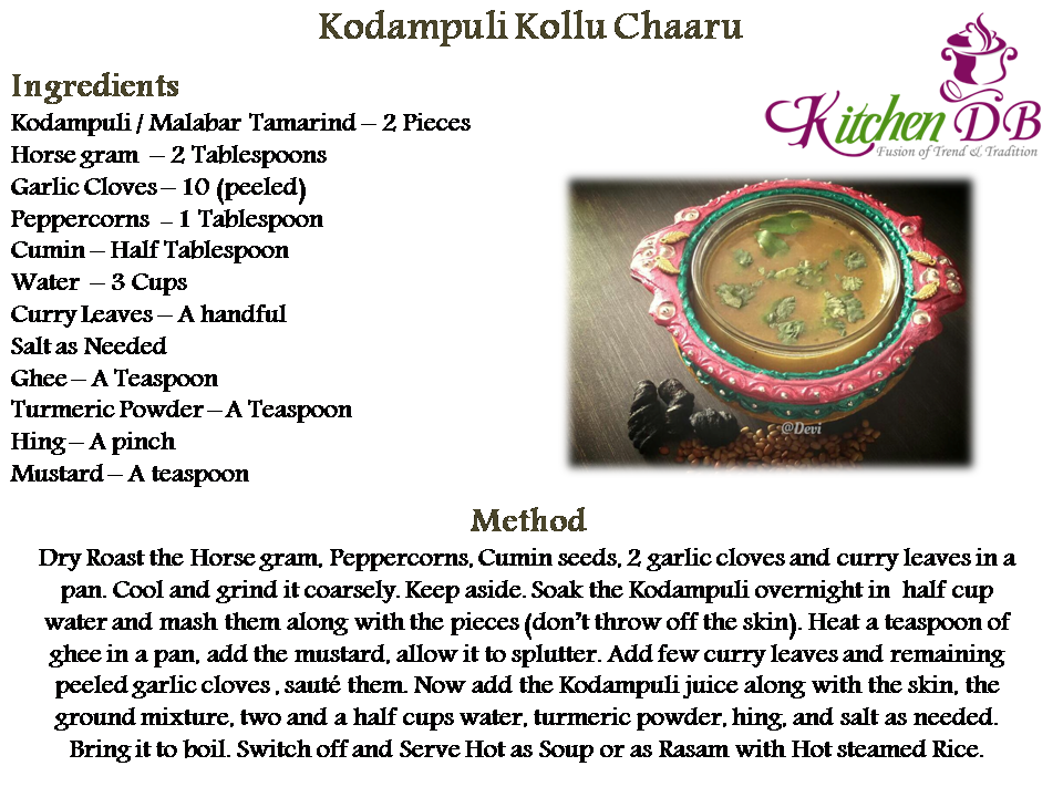 Recipe - Kodampuli Kollu Chaaru