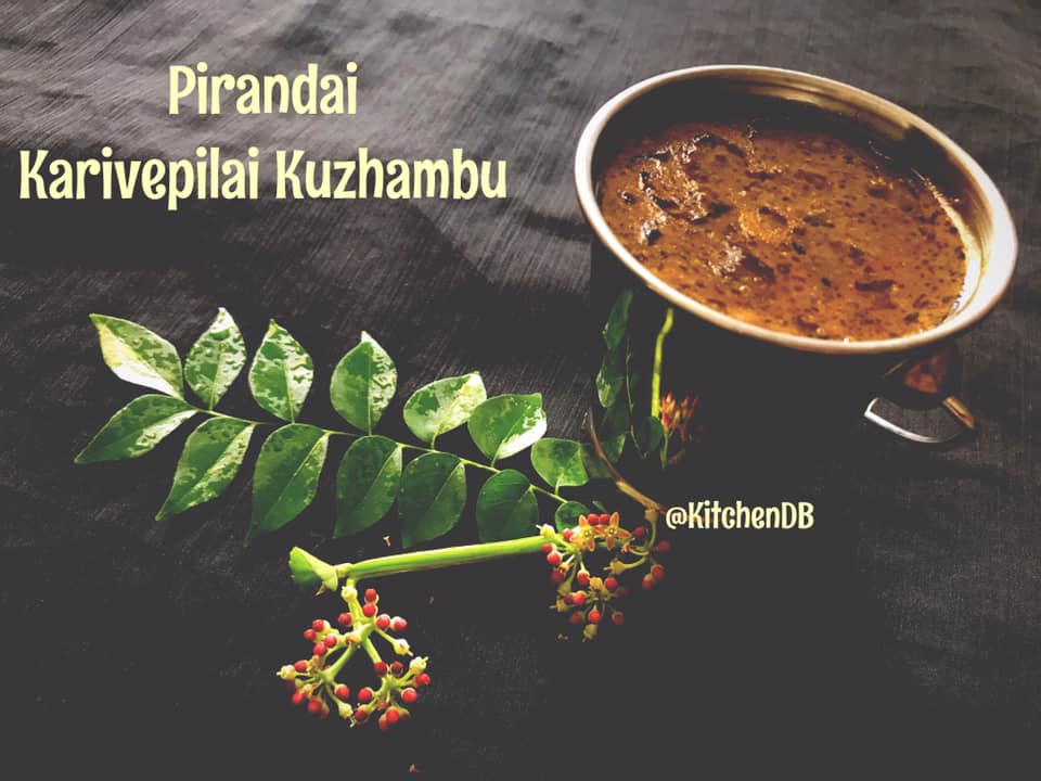 Pirandai Karivepilai Kuzhambu