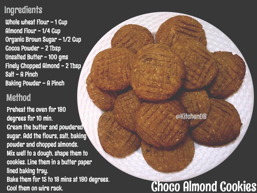 Choco Almond Cookies Recipe