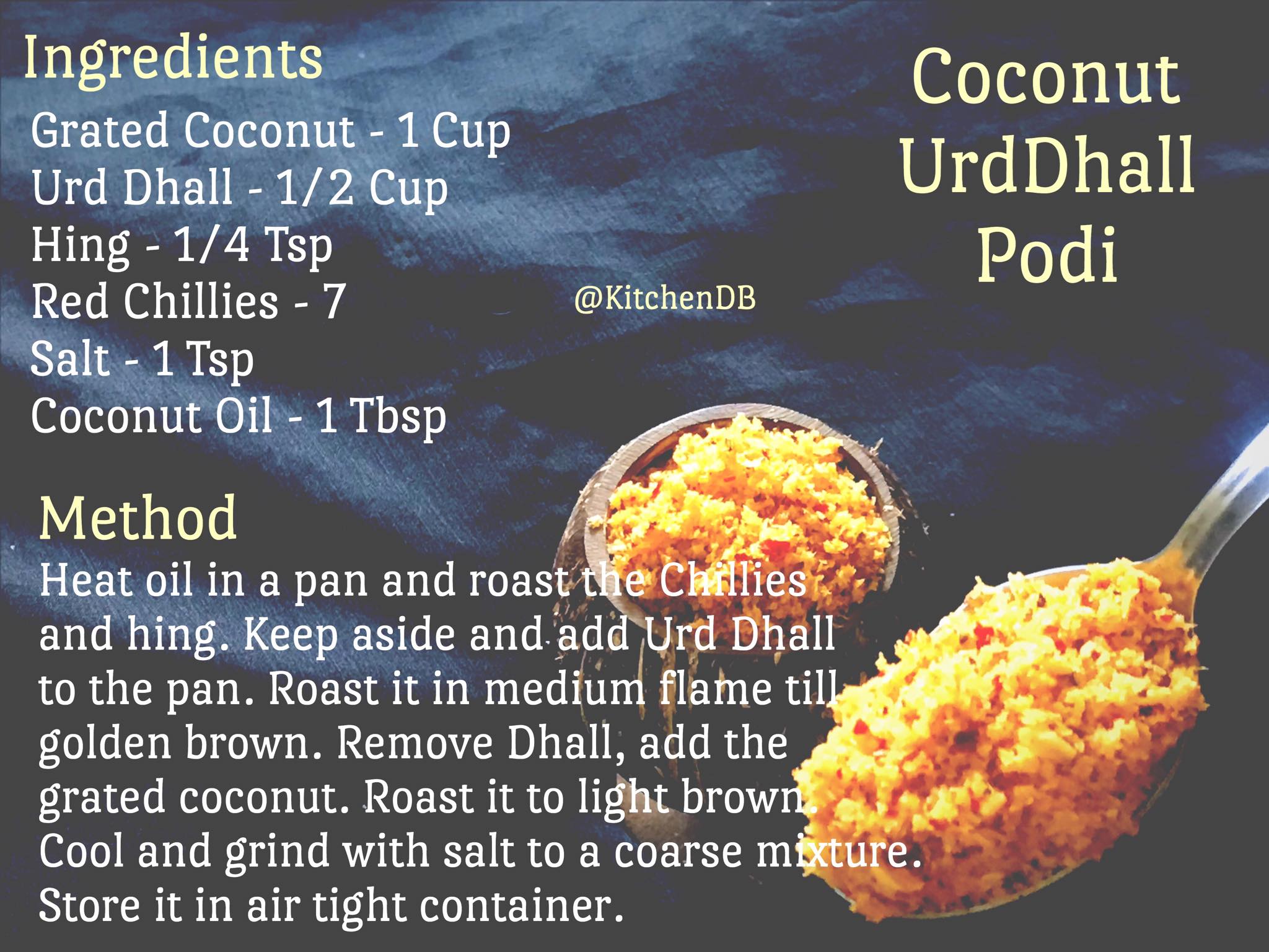 Thengai Ulundhu Podi Recipe