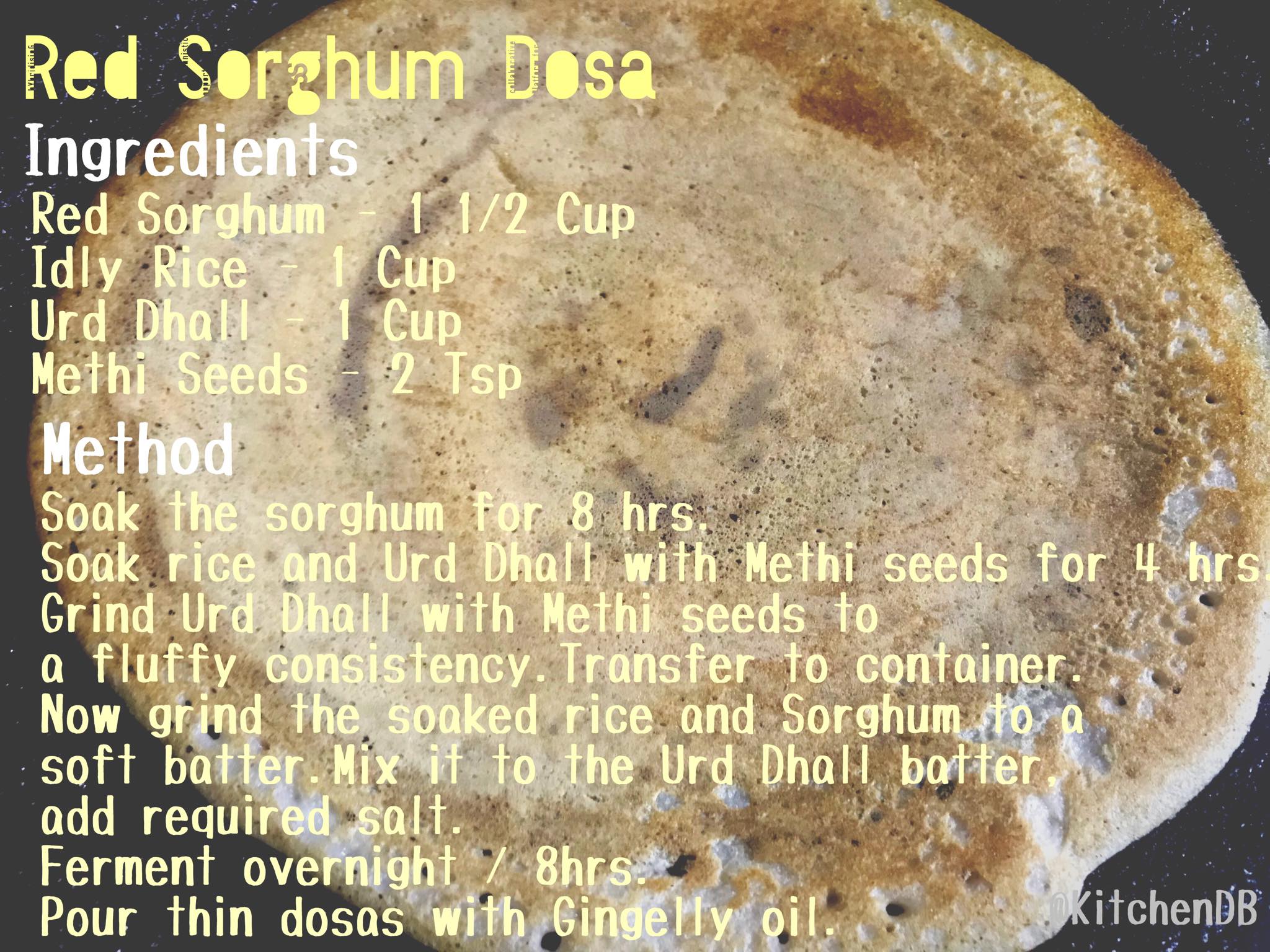 Red Sorghum Dosa Recipe