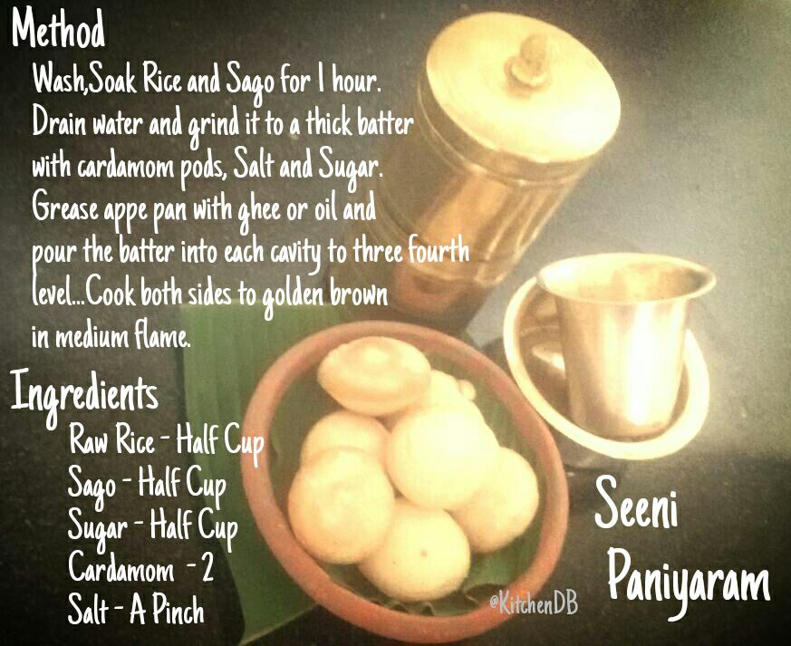 Chettinad Special Seeni Paniyaram Recipe