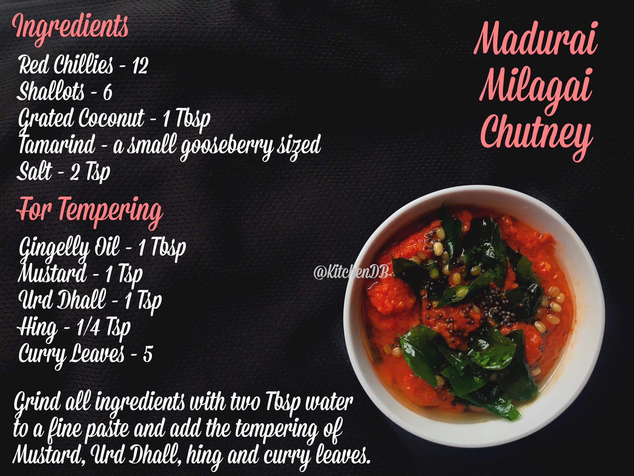 Madurai Milagai Chutney Recipe