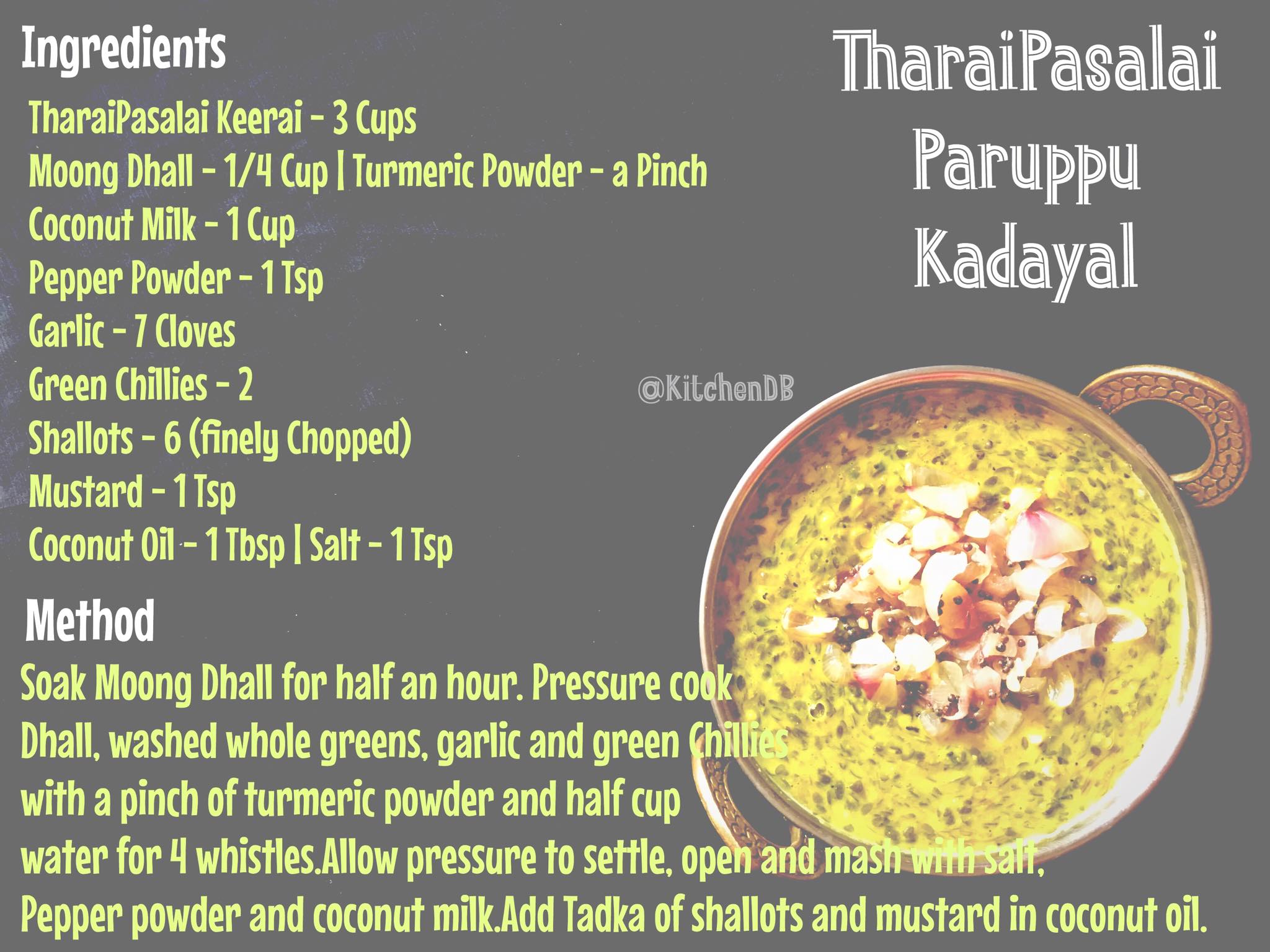 Siru Pasalai Paruppu Kadayal Recipe
