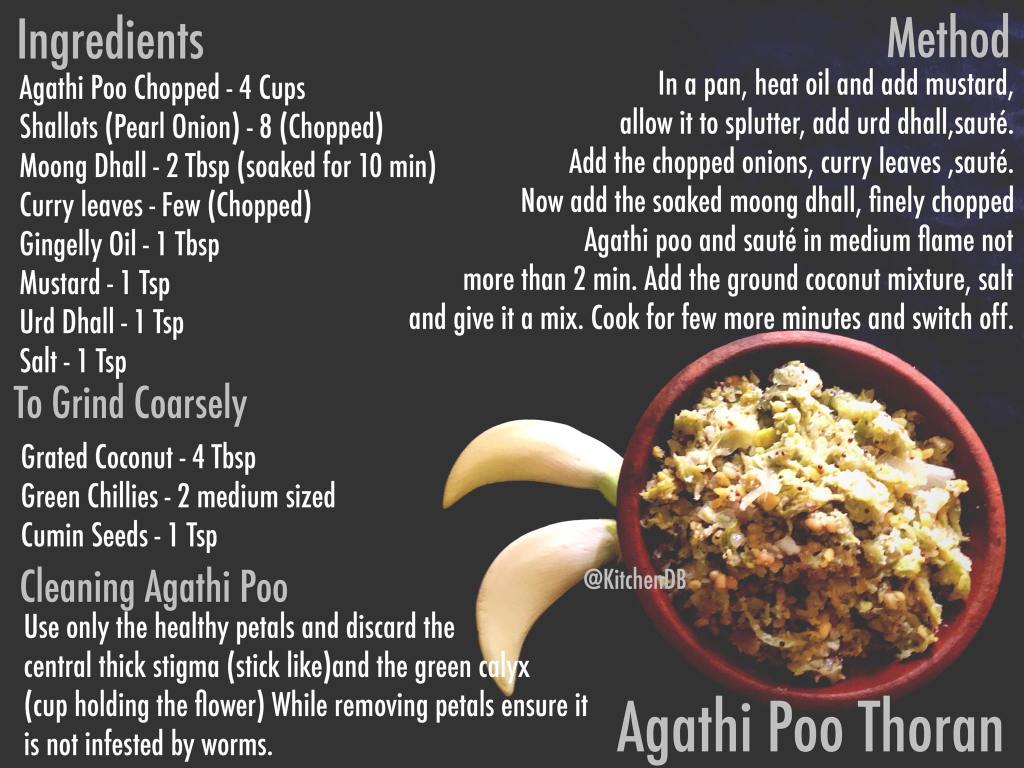 Agathi Poo Thoran Recipe