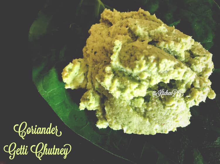Coriander Getti Chutney