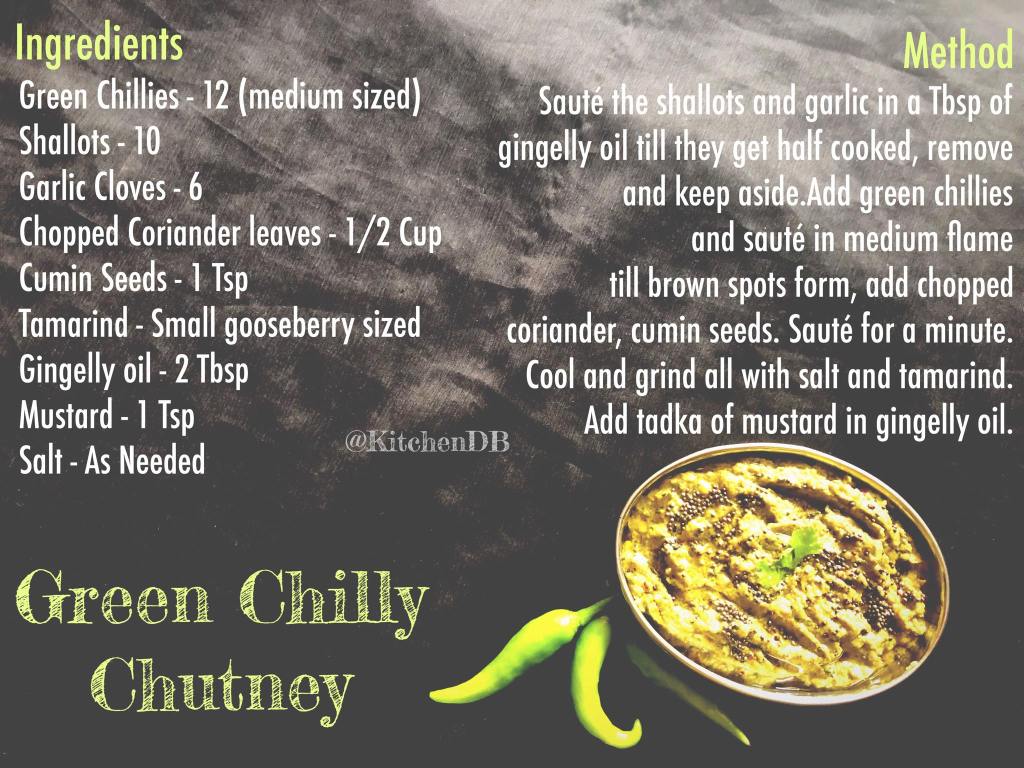  Green Chilly Chutney / Pachamilagai Chutney  Recipe
