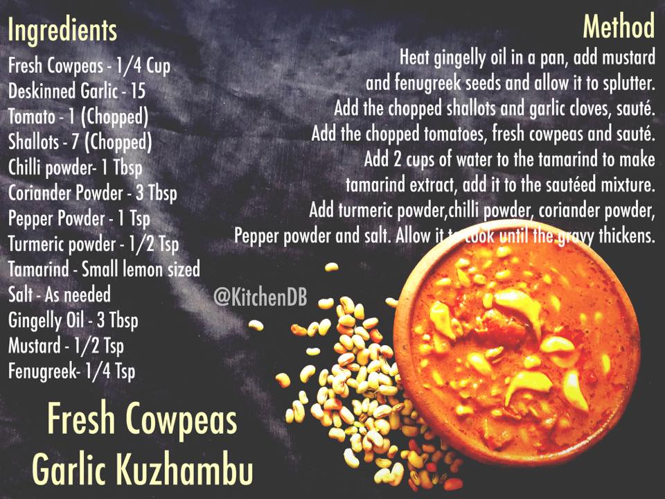  Pachai Kaaramani Poondu Kuzhambu  Recipe