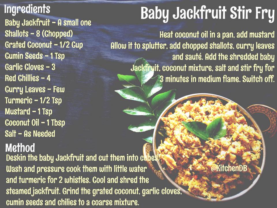IdiChakka Thoran / Baby Jack fruit Stir Fry Recipe
